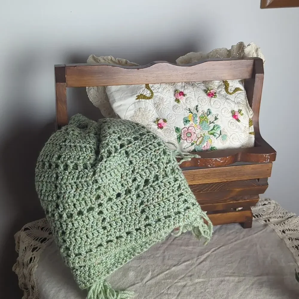 Vintage Solid Wood Mail & Magazine Rack Cottagecore Home Organization